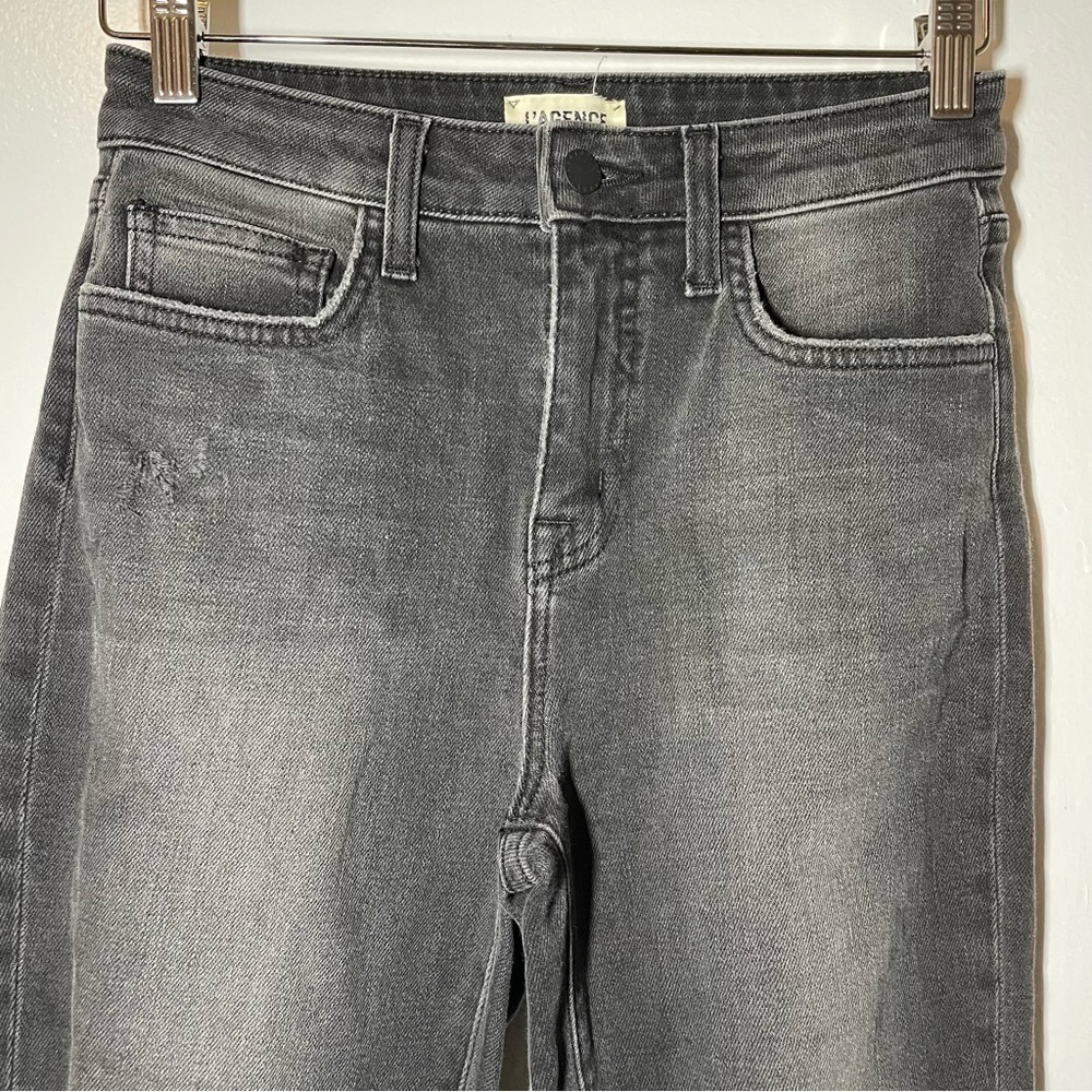 L'AGENCE High Line Skinny High Rise Jeans in Nighttime Destruct Size 26 - Picture 6 of 14